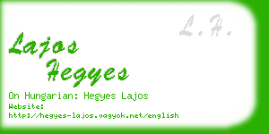 lajos hegyes business card